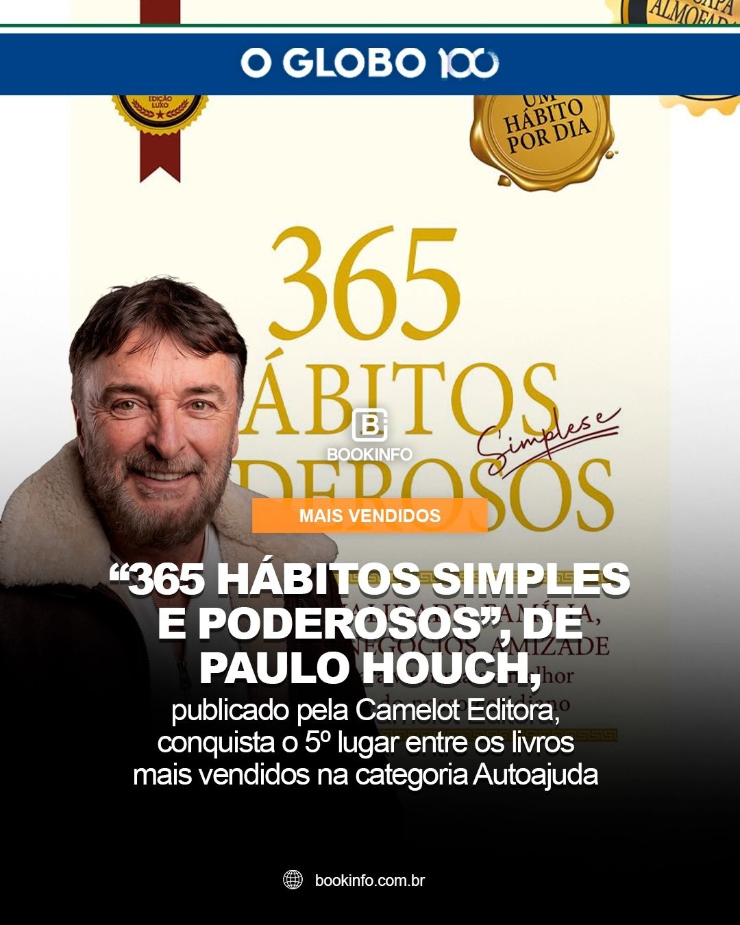 Paulo Houch é destaque na lista de mais vendidos de O GLOBO