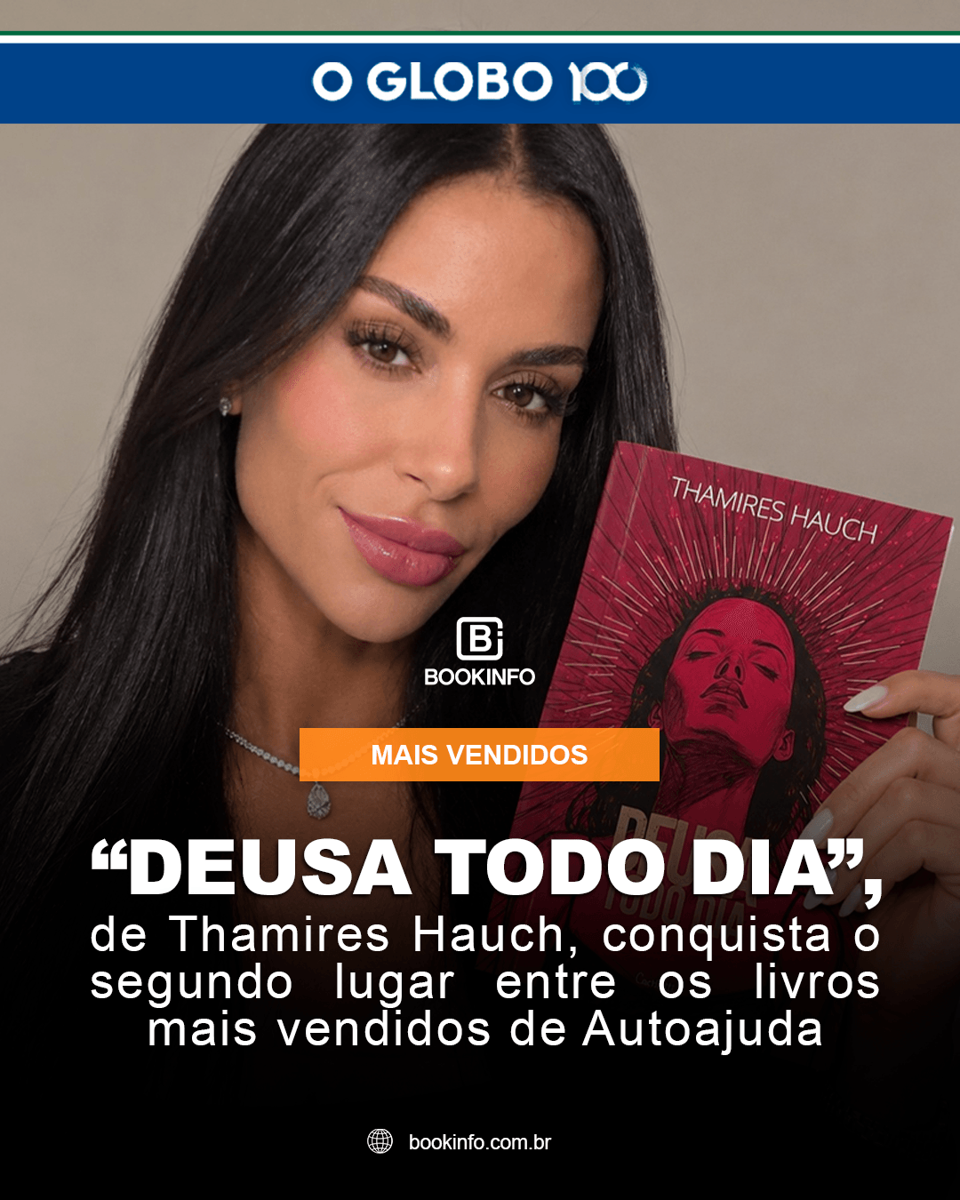 “Deusa todo dia”, de Thamires Hauch, conquista o segundo lugar entre os mais vendidos de Autoajuda