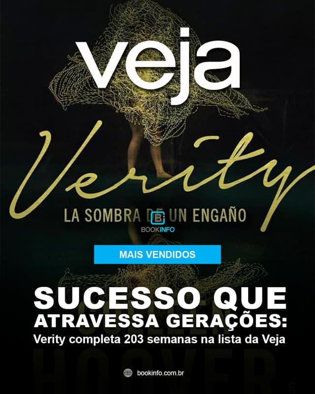 Veja divulga os livros mais vendidos da semana e “Verity”, de Colleen Hoover, lidera em Ficção