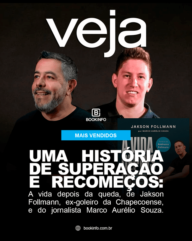 A vida depois da queda lidera lista de mais vendidos da VEJA; confira os destaques da semana