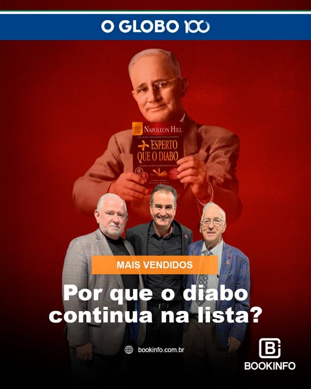 Mais vendidos de O Globo: diversidade de gêneros e o fenômeno persistente de “Mais Esperto que o Diabo”