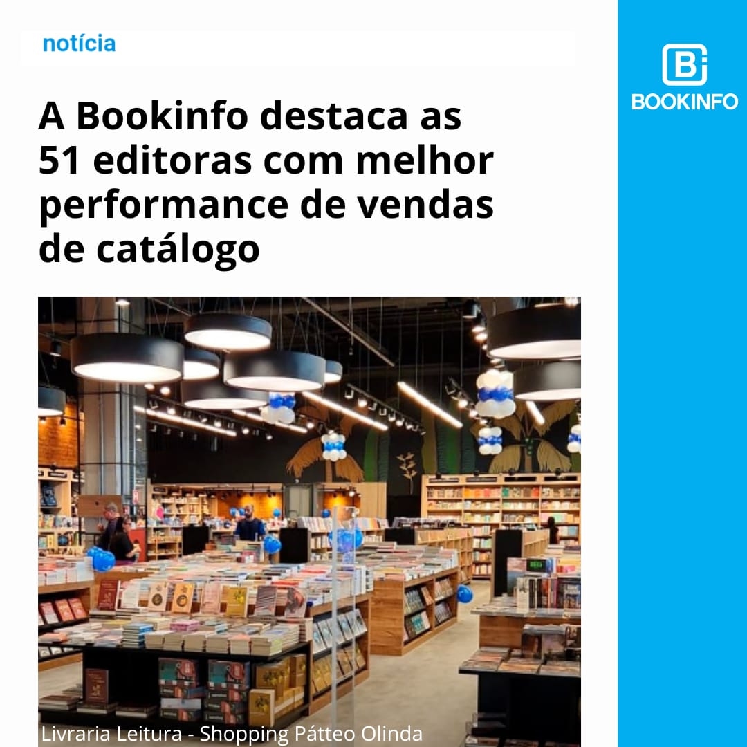 A Bookinfo destaca as 51 editoras com melhor performance de vendas de catálogo