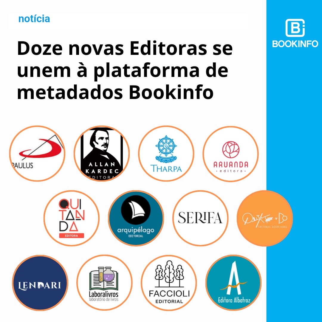 Doze novas Editoras se unem à plataforma de metadados Bookinfo