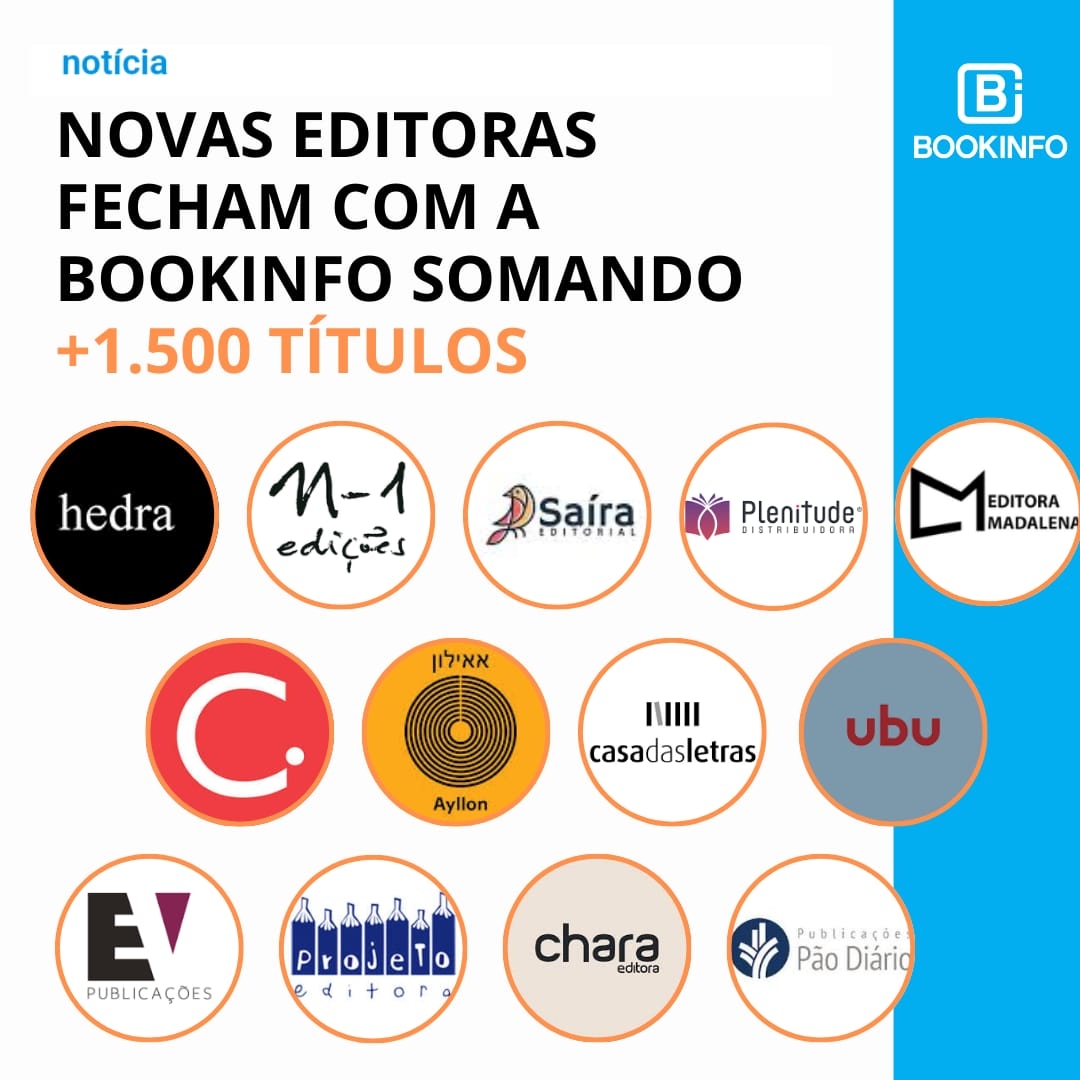 Novas editoras fecham com a Bookinfo em setembro somando + de 1.500 títulos