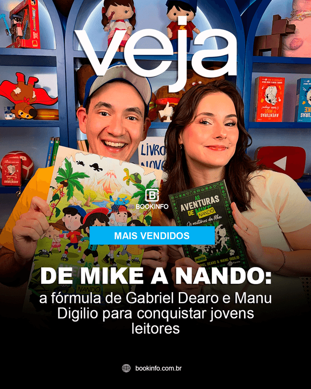 De Mike a Nando: Gabriel Dearo e Manu Digilio chegam ao topo dos mais vendidos da VEJA